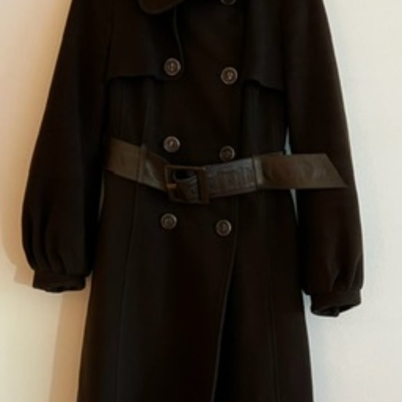 Mackage Brown Wool Double-Breasted Coat Size M! - Picture 5 of 16